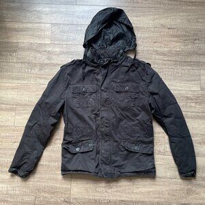 Men's BRANDIT VINTAGE Field Jacket, size L, storage pocket for hood